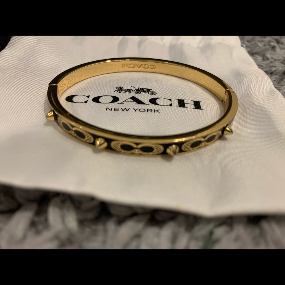 Coach Signature Bracelet/Bangle - Black & Gold
